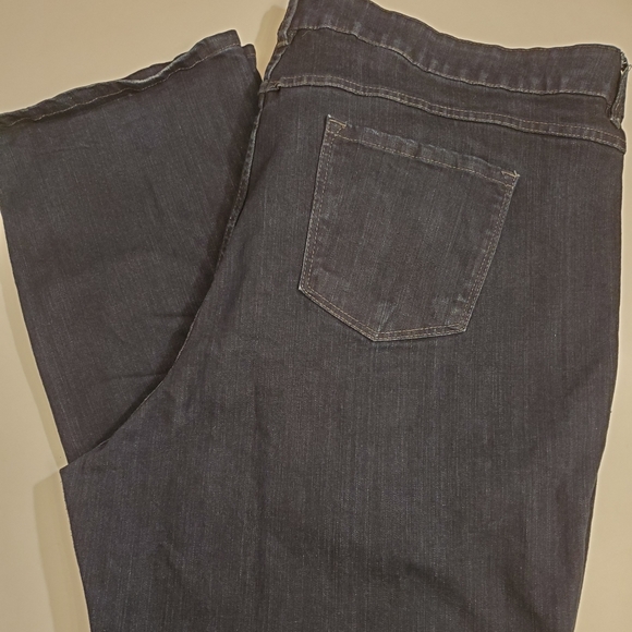 Avenue Denim Barely Boot Cut Dark Blue Jeans - Picture 2 of 6